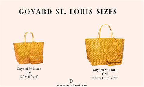 goyard saint louis pm bag price|Goyard tote bag size comparison.